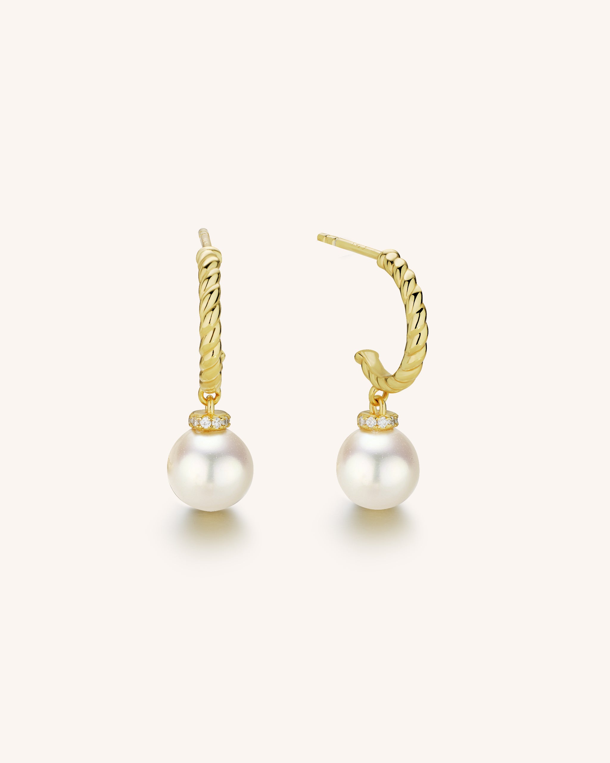 Pearl Twist Hoops