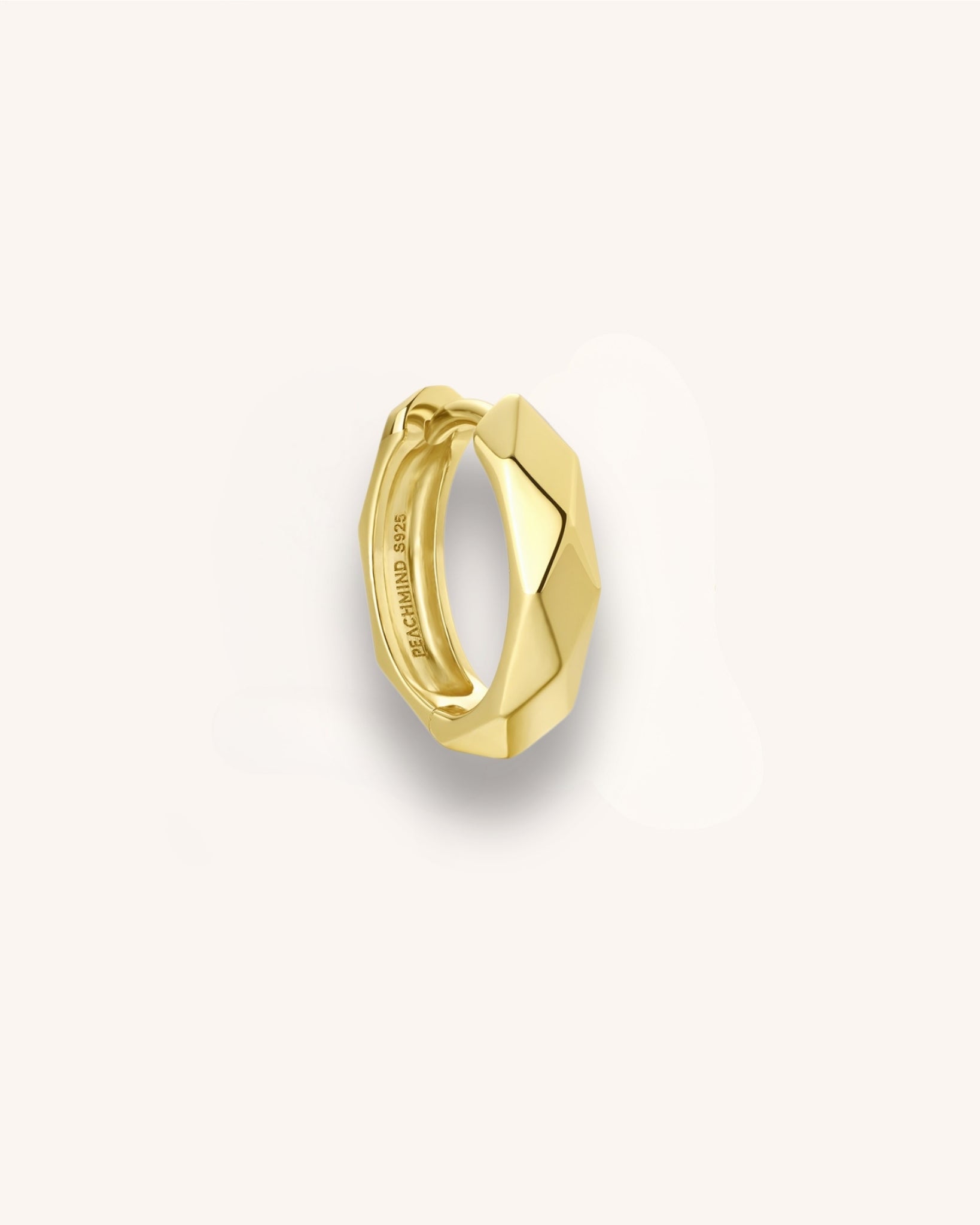 Mini Gold Facette Hoop for Men