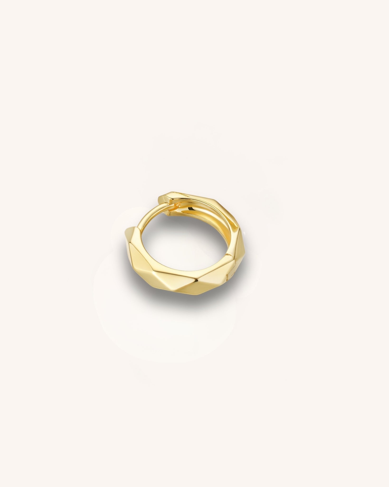 Mini Gold Facette Hoop for Men