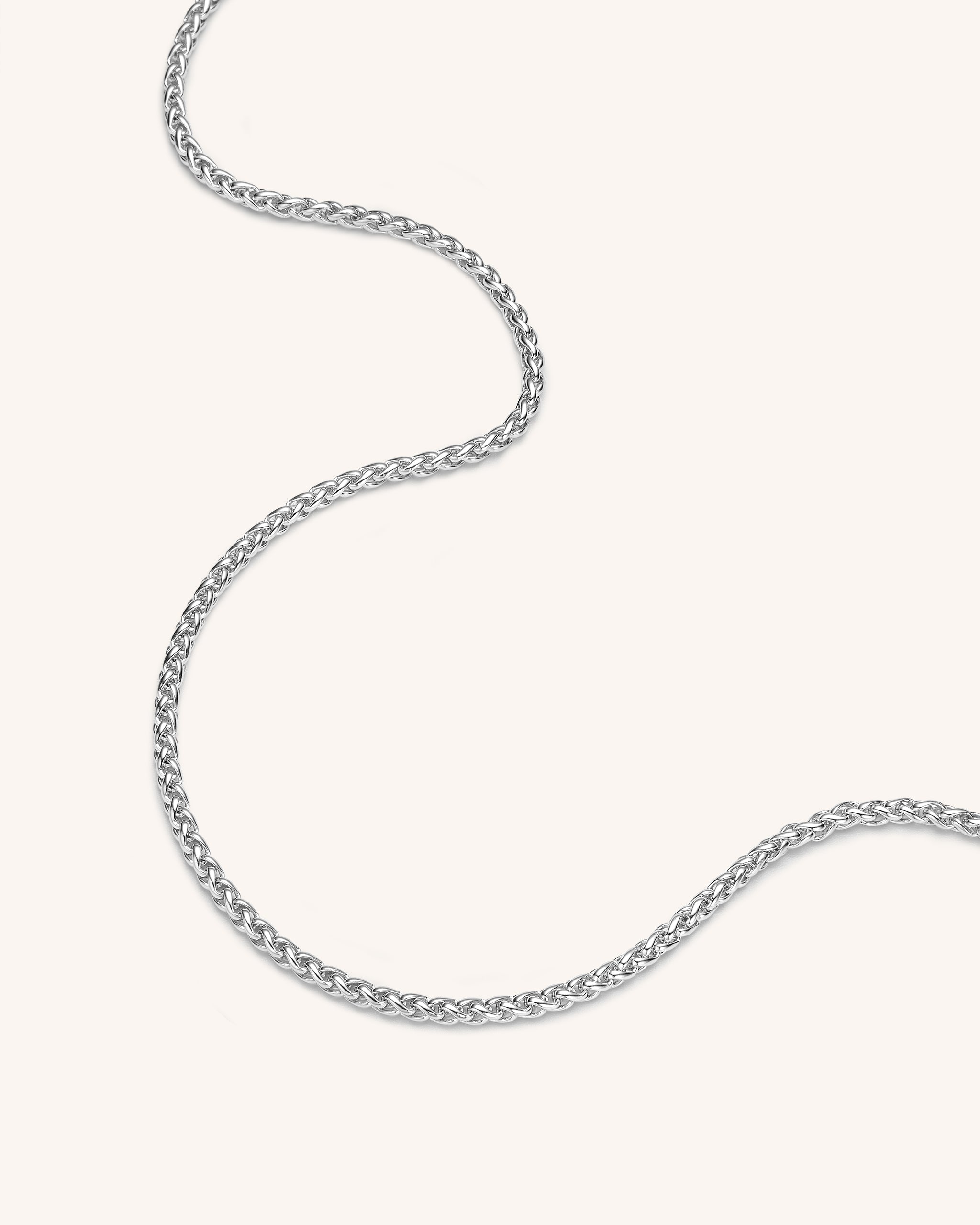 Sterling Silver Wheat Chain Necklace