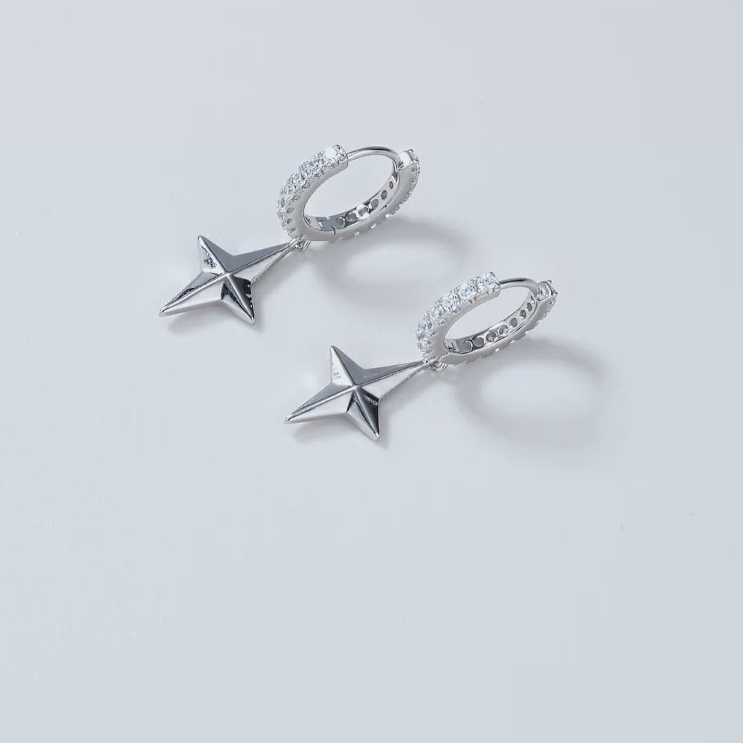 Lucky Star Hoops Earrings